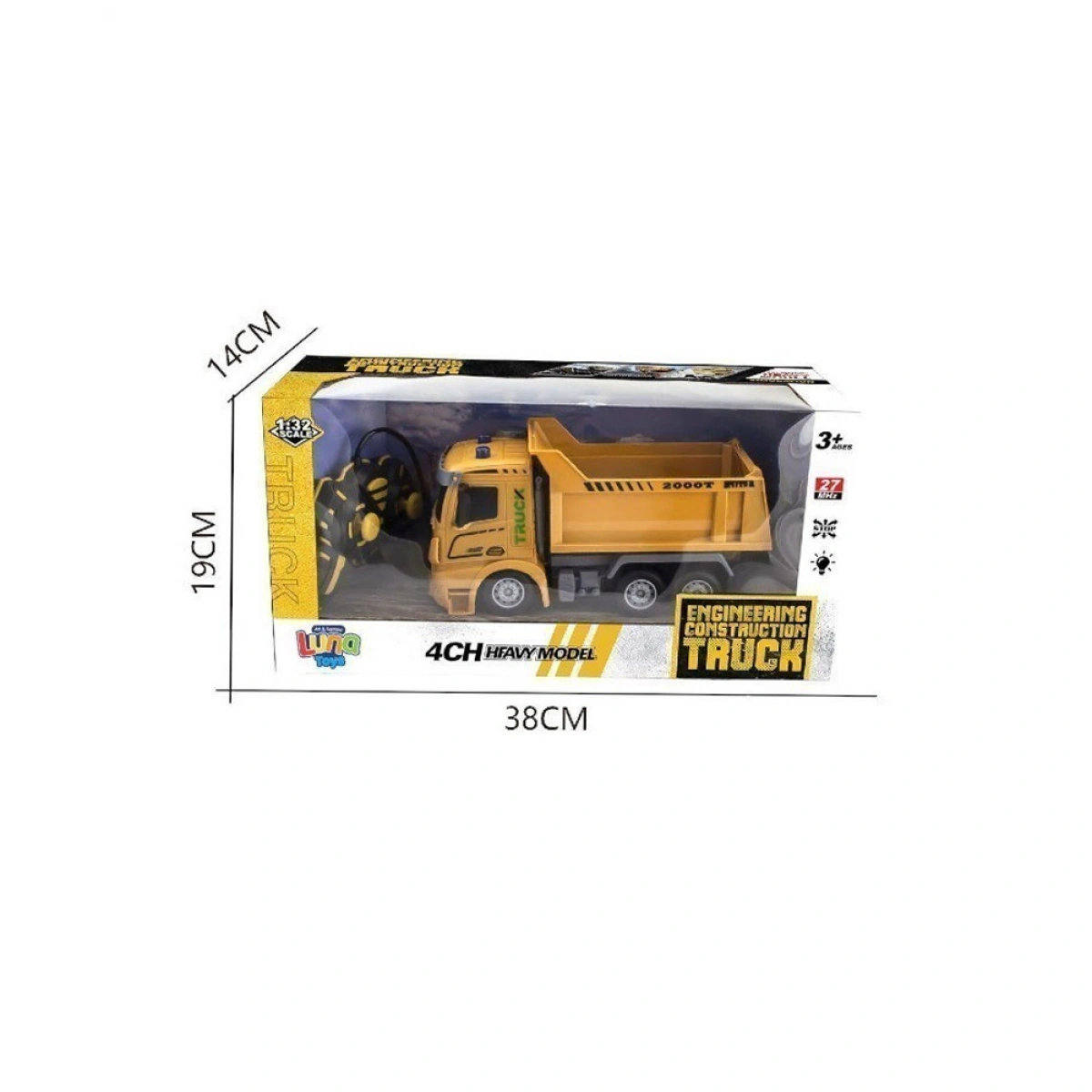 LUNA ΤΗΛΕΚΑΤΕΥΘΥΝΟΜΕΝΟ ΦΟΡΤΗΓΟ 1:32 27MHZ ΜΕ ΦΩΣ 623162