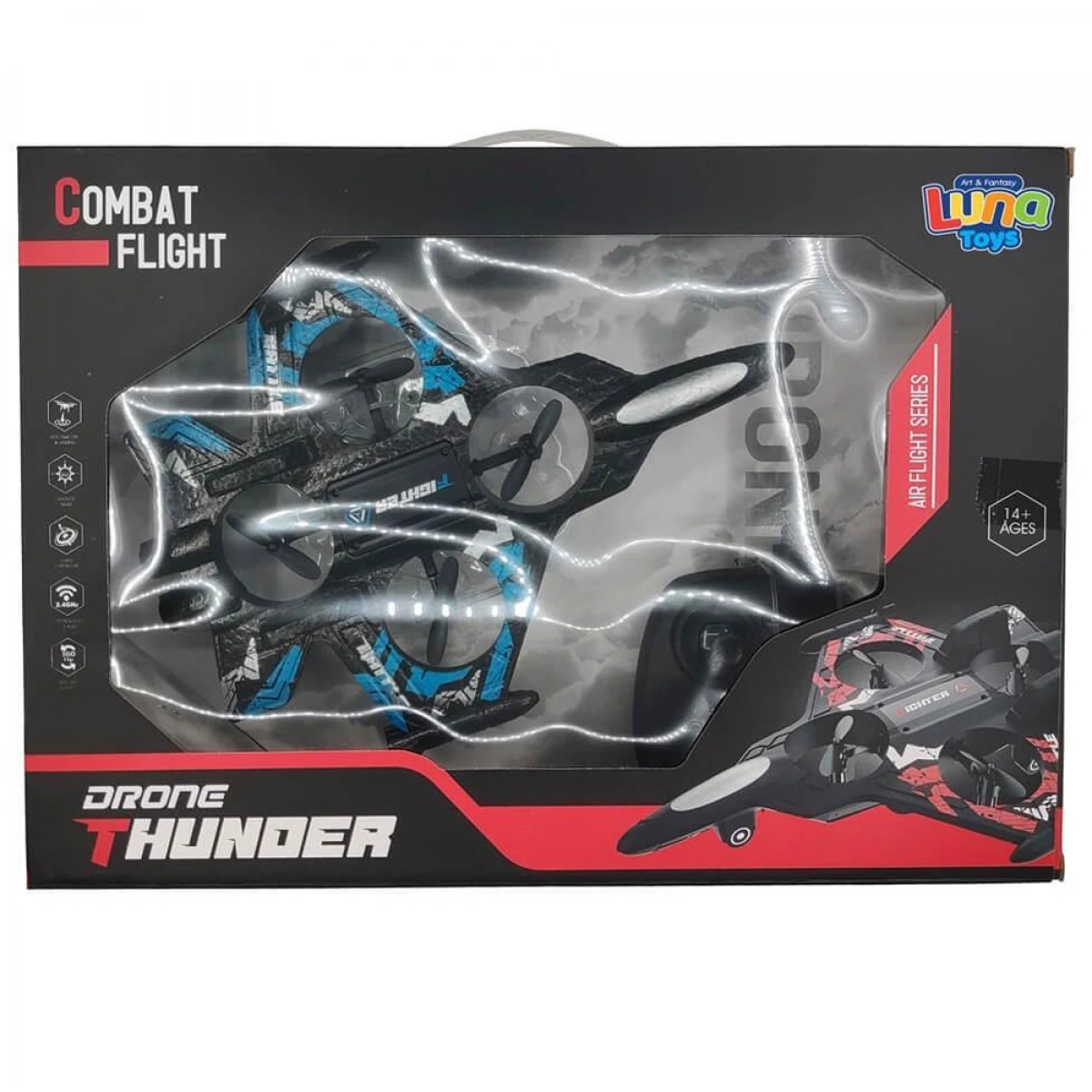 LUNA DRONE ΜΕ ΦΩΣ 2,4G ΣΕ 2 ΧΡΩΜΑΤΑ 623291