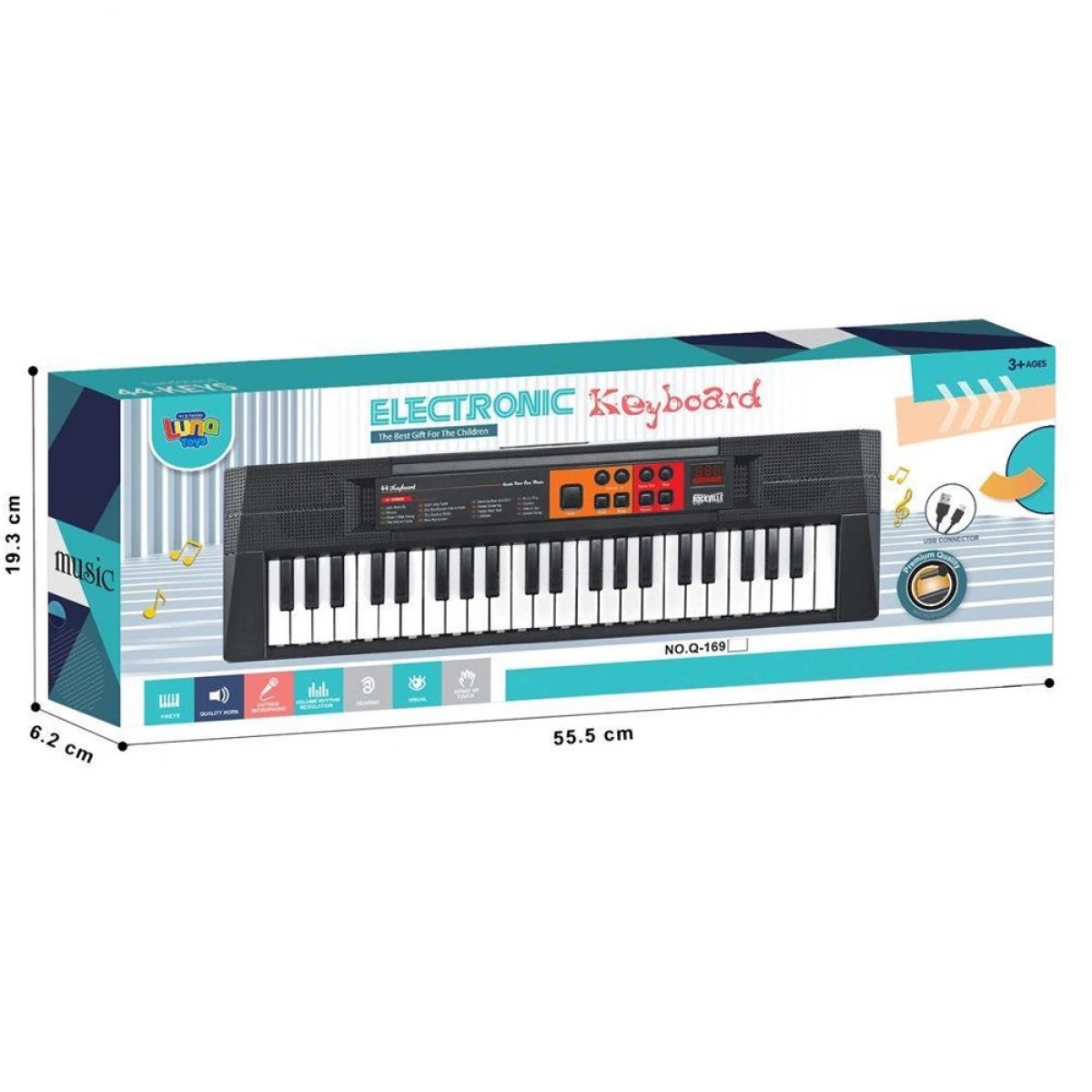 LUNA ΑΡΜΟΝΙΟ 44 ΚΛΕΙΔΙΩΝ ΜΕ ΜΙΚΡΟΦΩΝΟ ΚΑΙ USB 623295