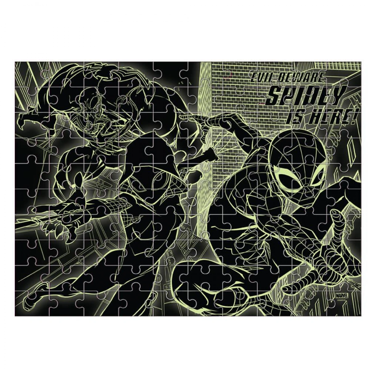 LUNA PUZZLE 100ΤΕΜ.48Χ34ΕΚ.GLOW IN THE DARK SPIDERMAN 508707