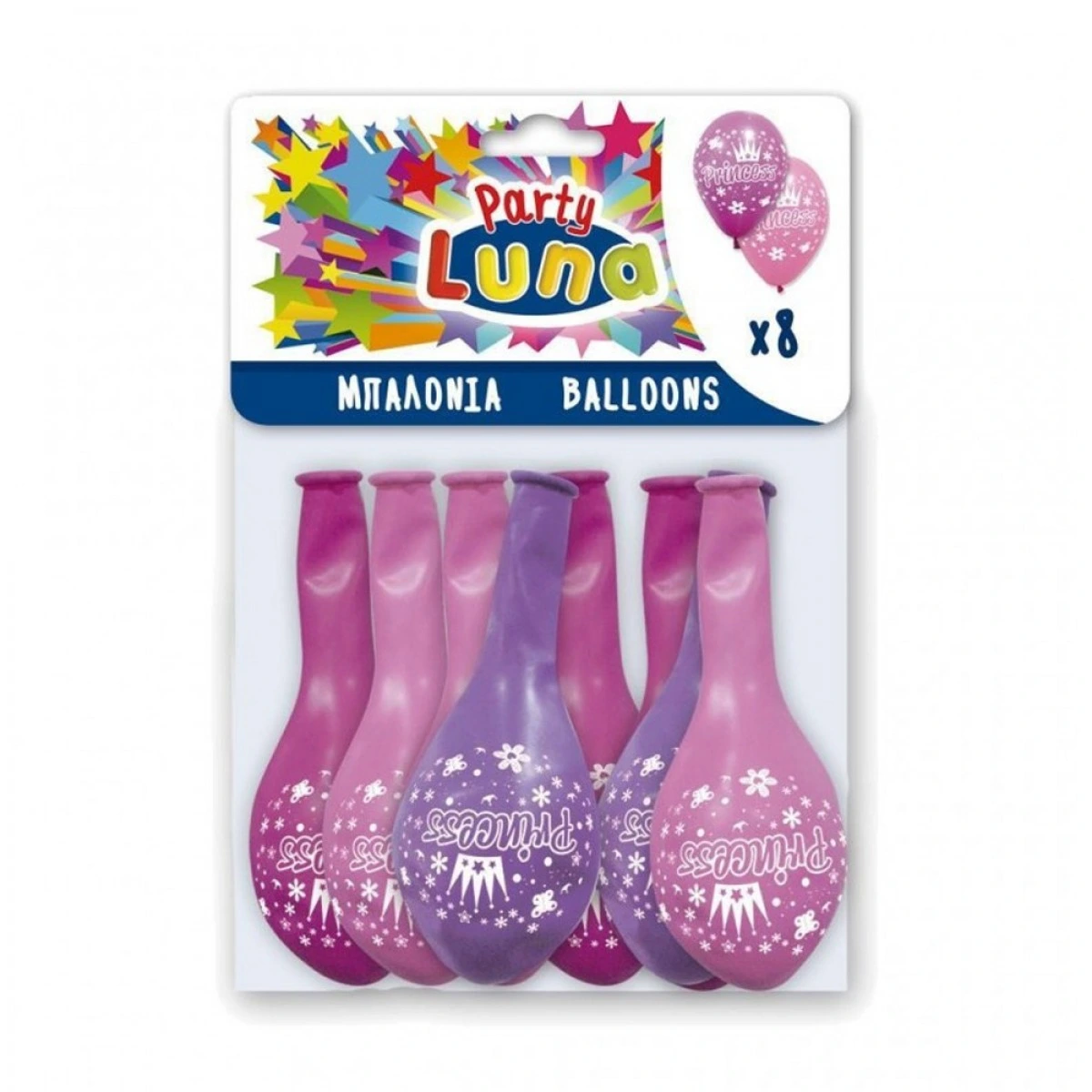 LUNA CROWN BALLOONS (8 PIECES - 32 CΜ) 88935