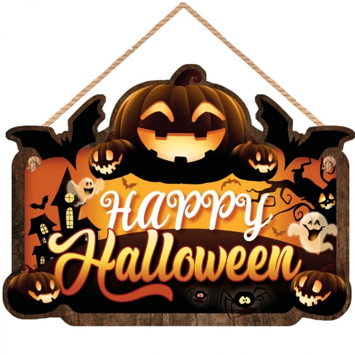 MASKARATA WOODEN SIGN HALOWEEN PUMPKIN 26884