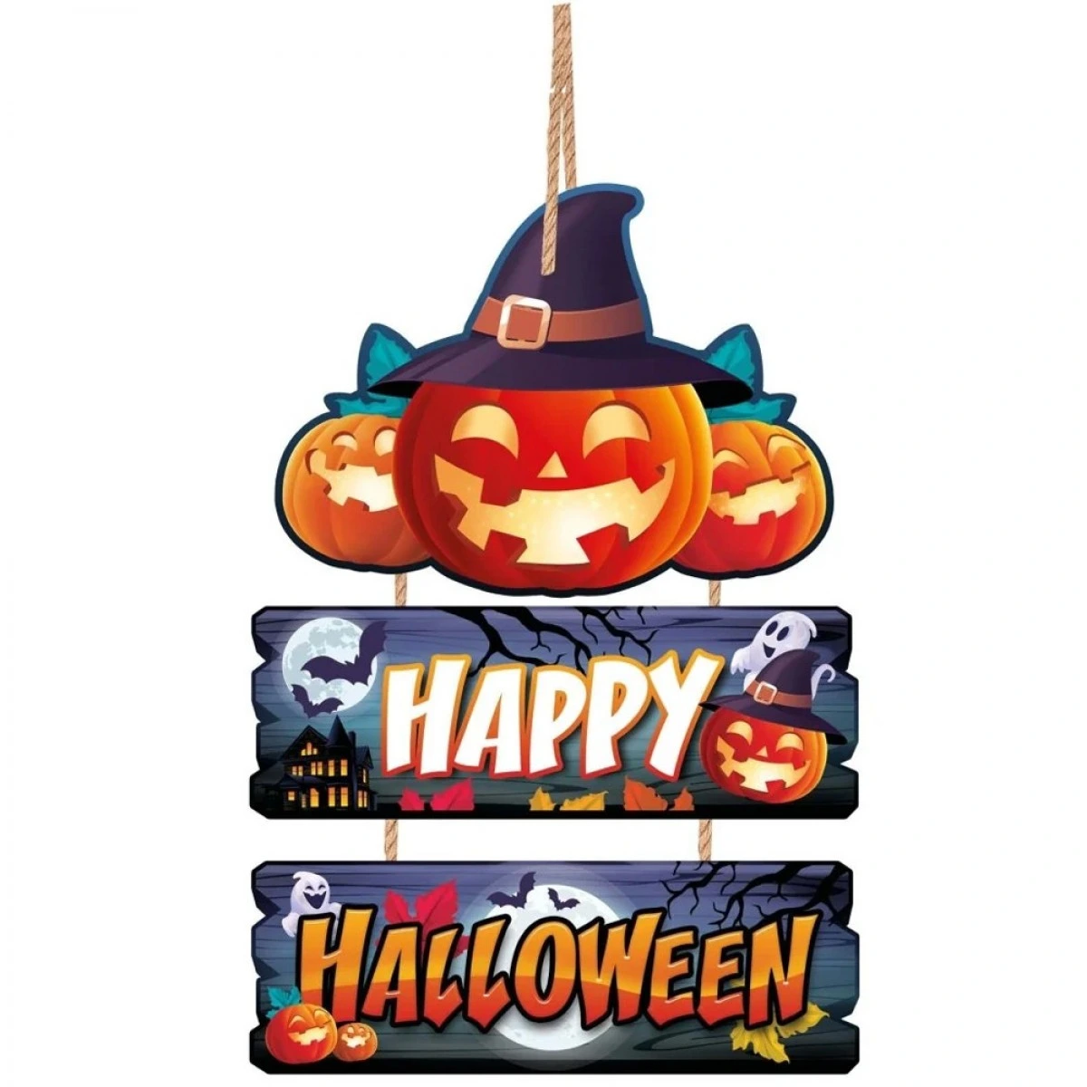 MASKARATA WOODEN SIGN HALOWEEN PUMPKIN 26887