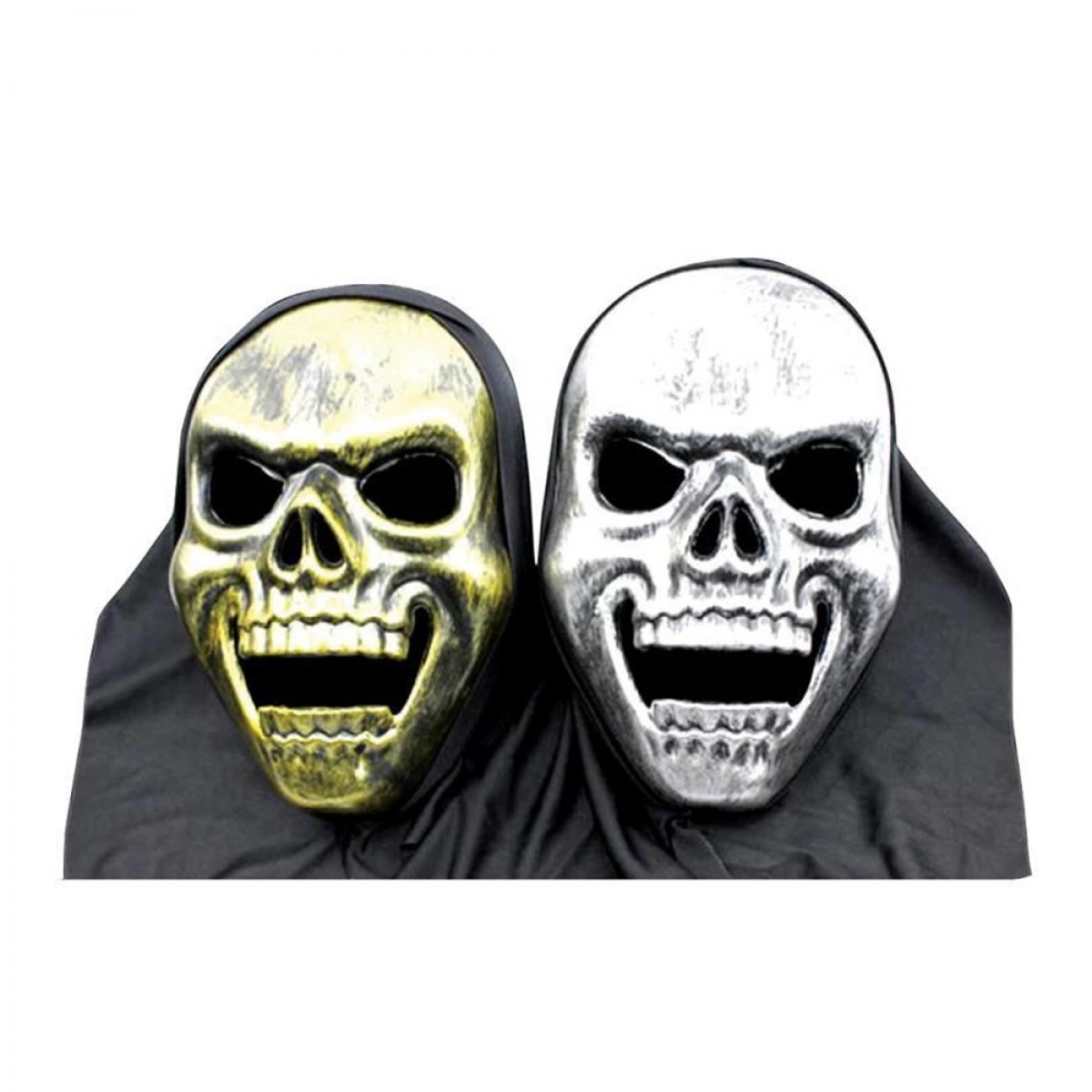 MASKARATA ΜΑΣΚΑ ΝΕΚΡΟΚΕΦΑΛΗ ΜΕ ΚΟΥΚΟΥΛΑ ΧΡΥΣΗ, ΑΣΗΜΙ 294