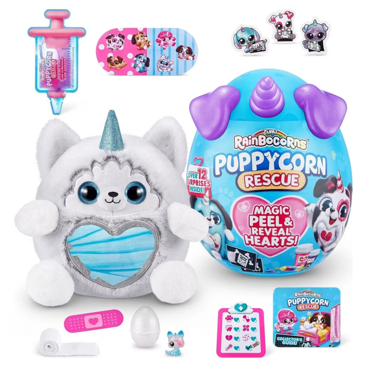 MGA ENTERTAINMENT ZURU ΑΥΓΟ RAINBOCORNS S5 PUPPYCORN ΔΙΑΣΩΣΗ 2 ΣΧΕΔΙΑ (MAGIC PEEL & REVEAL HEARTS) 9261