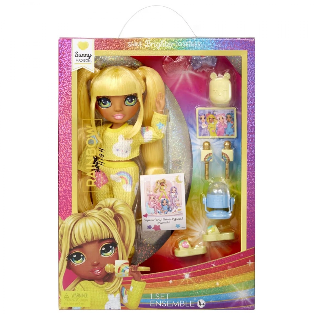 MGA ENTERTAINMENT RAINBOW HIGH JUNIOR PJ PARTY ΚΟΥΚΛΑ - SUNNY MADISON (YELLOW) 503682