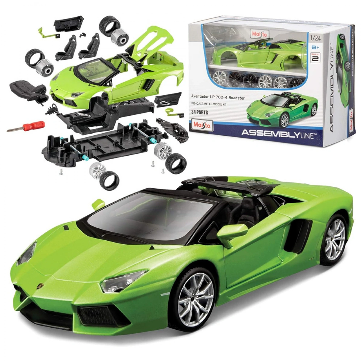 MAISTO 1:24 ASSEMBLY LINE -LAMBORGHINI AVENTADOR ROADSTER 39124