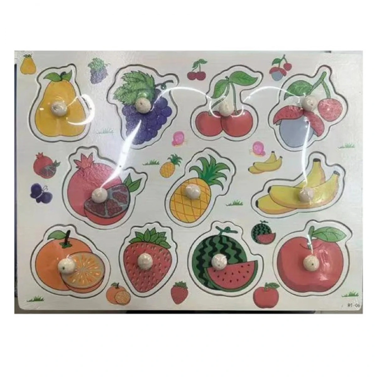 MARTIN TOYS ΞΥΛΙΝΟ ΠΑΖΛ ΦΡΟΥΤΑ ΜΕ ΧΕΡΟΥΛΙ RT-06