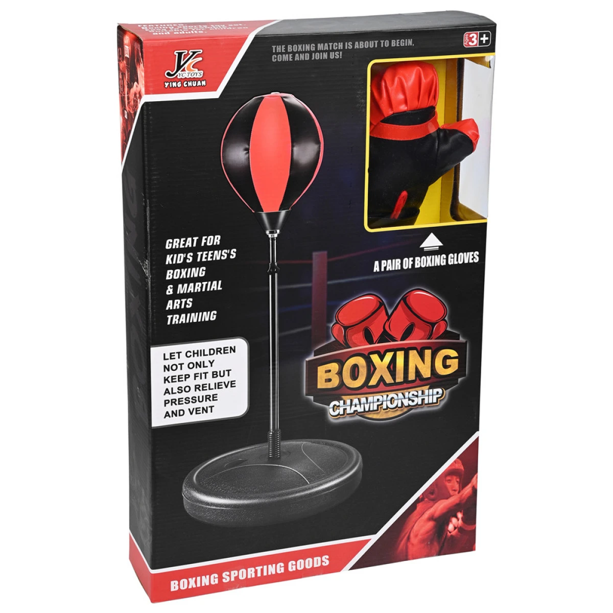 MARTIN TOYS MARTIN TOYS ΣΕΤ ΣΑΚΟΣ ΜΠΟΞ ΜΕ ΒΑΣΗ ΚΑΙ ΓΑΝΤΙΑ 102CM. YC856L