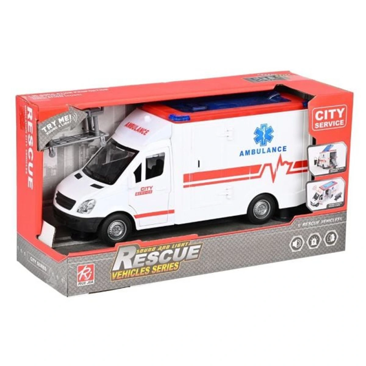 MARTIN TOYS ΑΣΘΕΝΟΦΟΡΟ FRICTION 27ΕΚ.ΜΕ ΦΩΣ ΚΑΙ ΗΧΟ RJ5501A