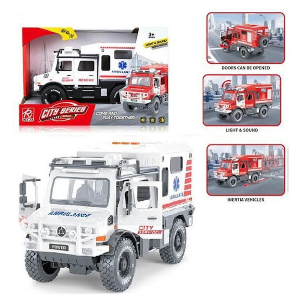 MARTIN TOYS ΦΡΙΞΙΟΝ ΤΖΙΠ ΑΣΘΕΝΟΦΟΡΟ 25ΕΚ. ΦΩΤΑ-ΗΧΟΥΣΠΟΡΤΕΣ RJ5521A