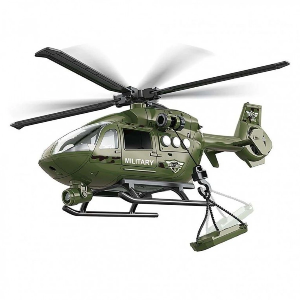 MARTIN TOYS MILITARY FRICTION HELICOPTER WITH LIGHTS-SOUNDS  RJ9807