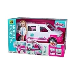 MARTIN TOYS ΣΕΤ ΚΟΥΚΛΑ ΓΙΑΤΡΟΣ ΜΕ ΑΣΘΕΝΟΦΟΡΟ 9045-4