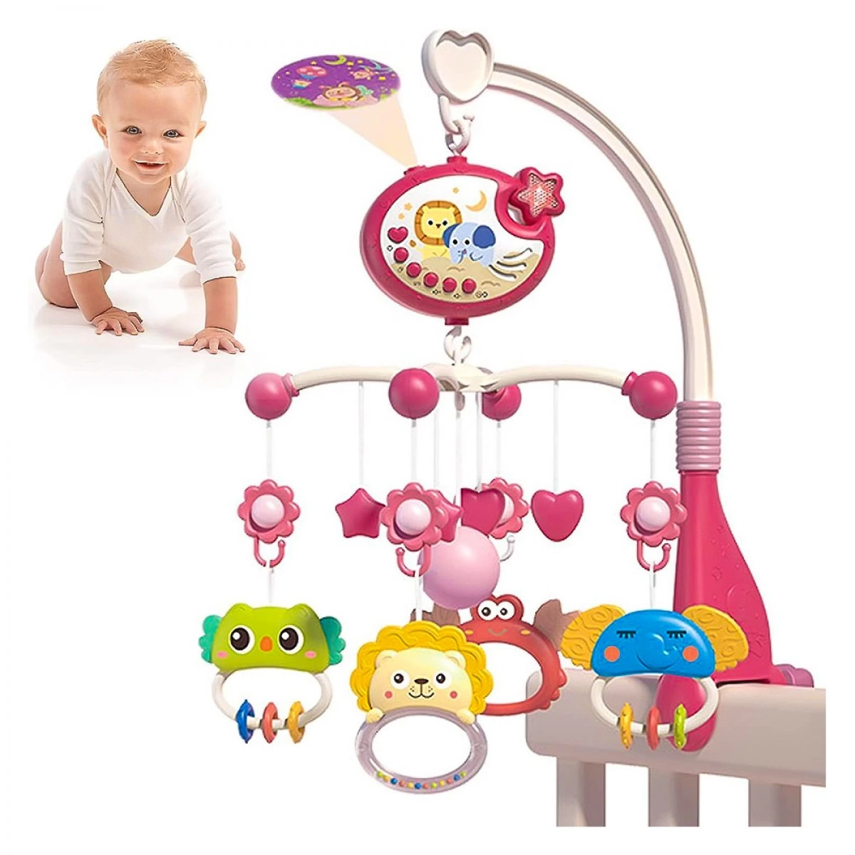 MARTIN TOYS ΜΟΥΣΙΚΟ ΠΕΡΙΣΤΡΕΦΟΜΕΝΟ ΡΟΖ LZ5286