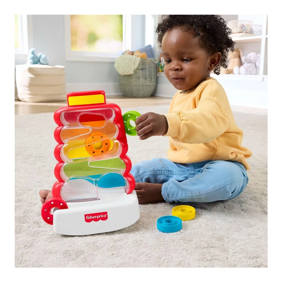 MATTEL FISHER PRICE ΚΛΑΣΙΚΗ ΠΥΡΑΜΙΔΑ ΠΑΙΧΝΙΔΙ ΜΕ ΚΡΙΚΟΥΣ JLB81