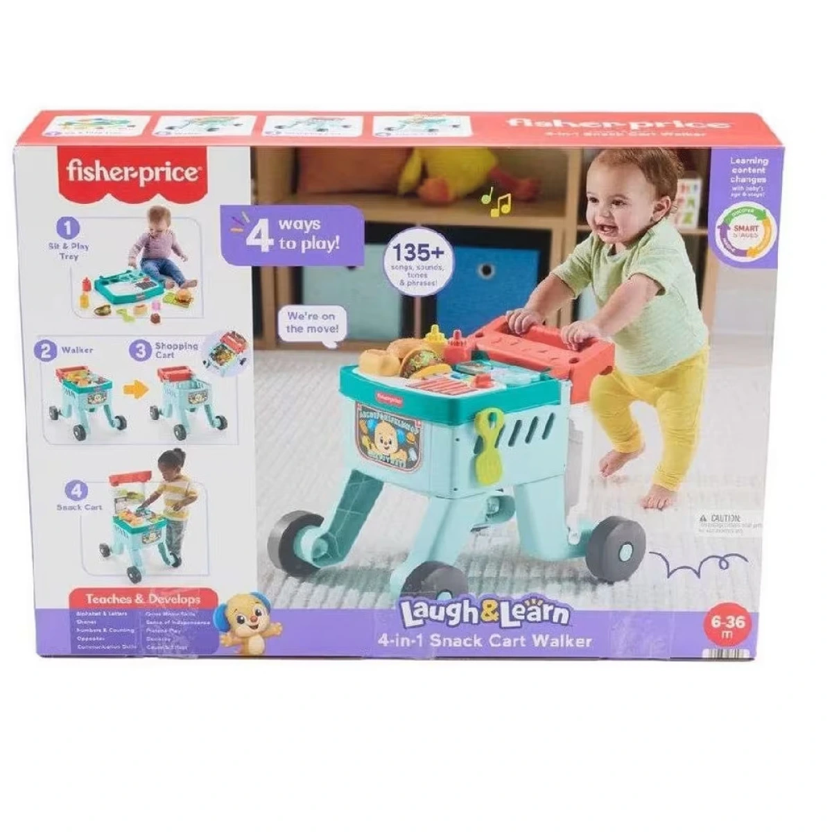 MATTEL FISHER PRICE ΕΚΠΑΙΔΕΥΤΙΚΟ ΚΑΡΟΤΣΑΚΙ-ΣΤΡΑΤΑ 4 ΣΕ 1 JLM95