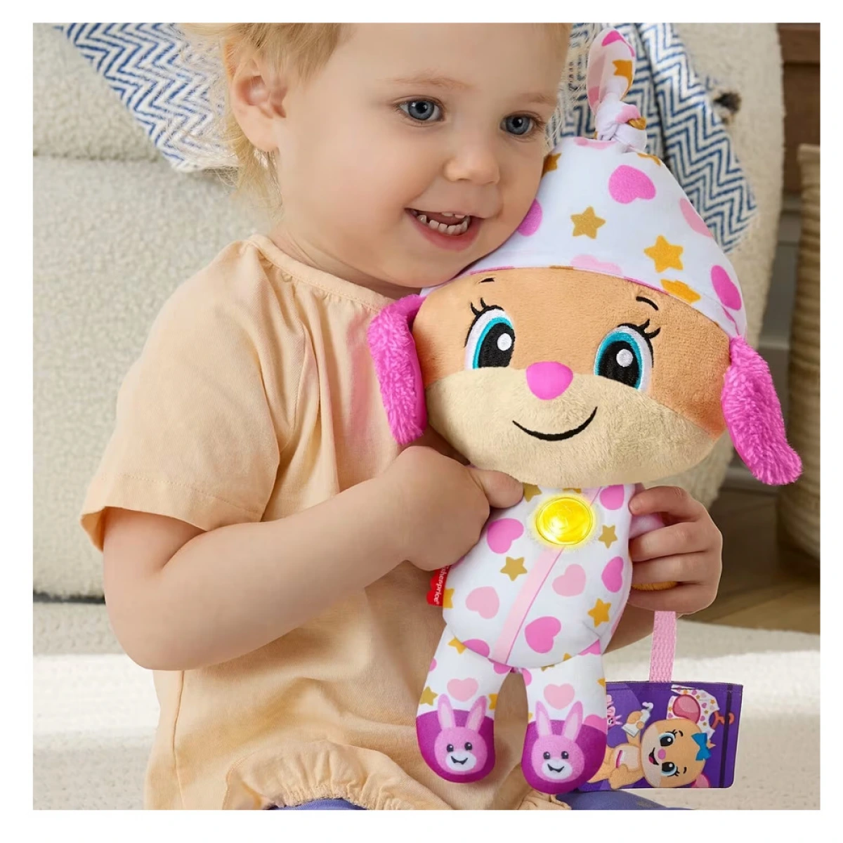 MATTEL FISHER PRICE ΕΚΠΑΙΔΕΥΤΙΚΟ ΣΚΥΛΑΚΙ ΑΓΚΑΛΙΑΣ ΡΟΖ  JMM45