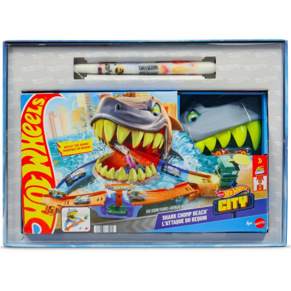 MATTEL ΛΑΜΠΑΔΑ HOT WHEELS CITY SHARK CHOMP BEACH JHL96