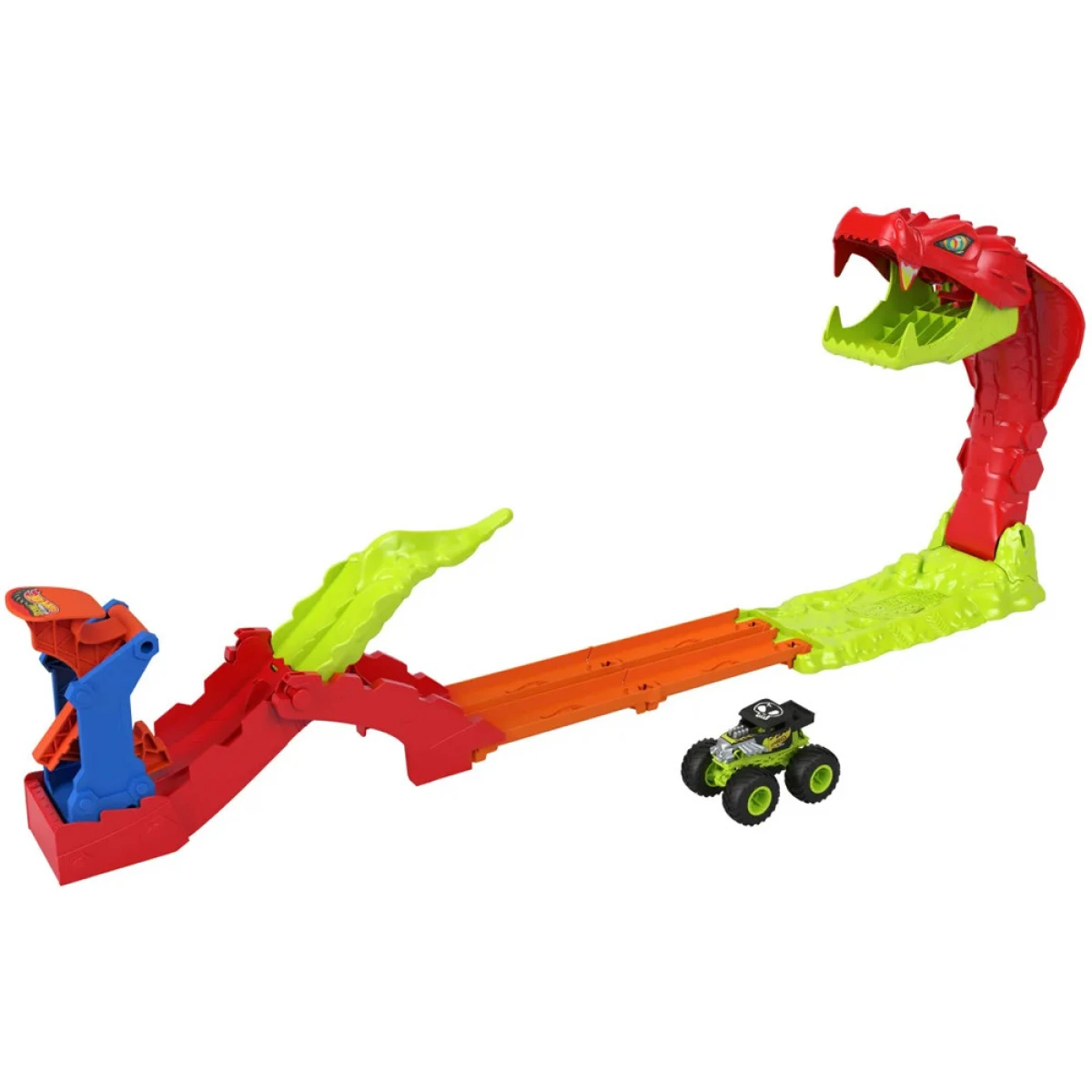 MATTEL ΛΑΜΠΑΔΑ HOT WHEELS MONSTER TRUCKS SNAKE SLAM TAKEDOWN JJN44