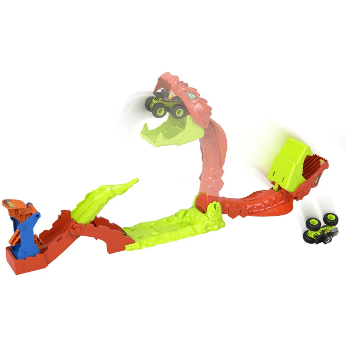 MATTEL ΛΑΜΠΑΔΑ HOT WHEELS MONSTER TRUCKS SNAKE SLAM TAKEDOWN JJN44