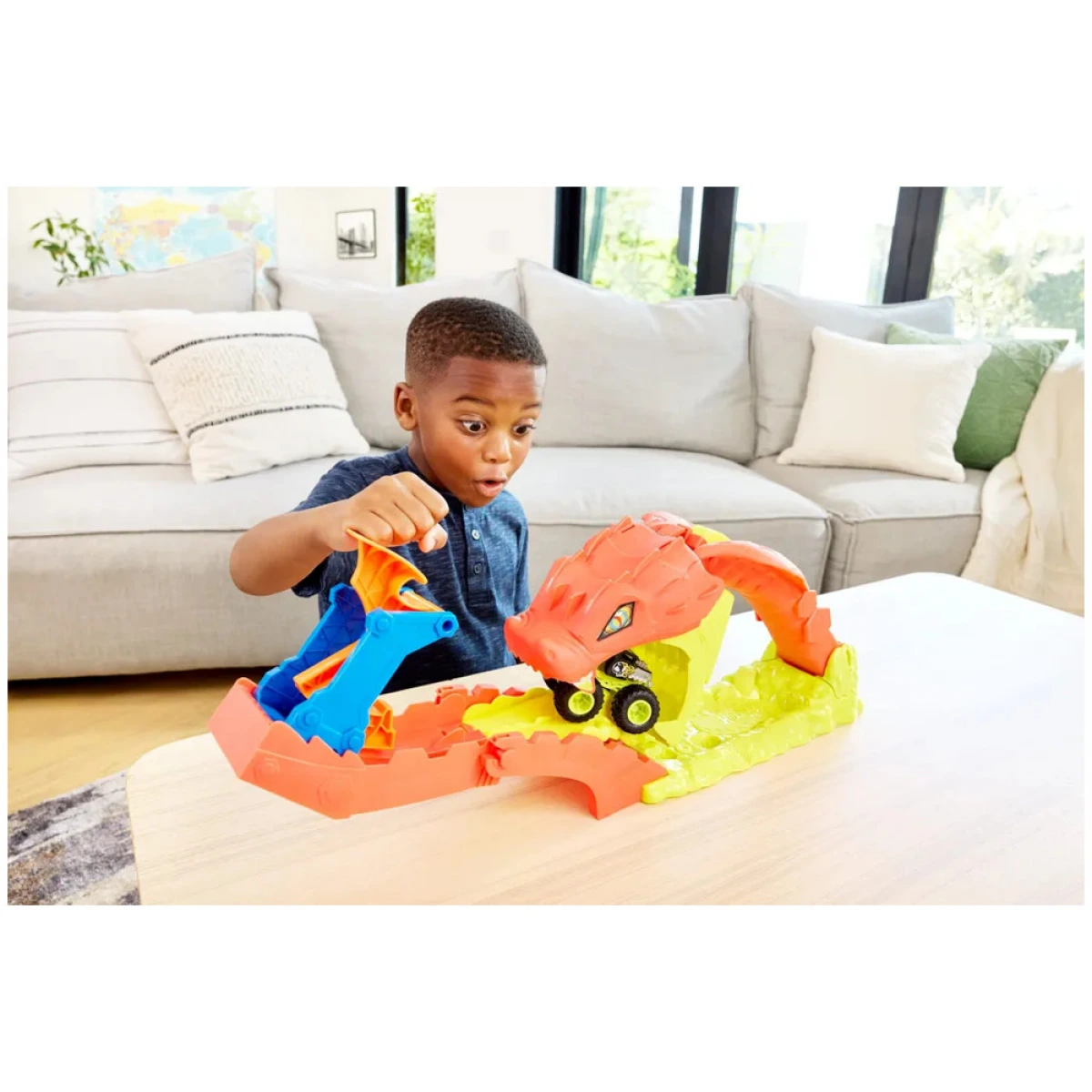 MATTEL ΛΑΜΠΑΔΑ HOT WHEELS MONSTER TRUCKS SNAKE SLAM TAKEDOWN JJN44