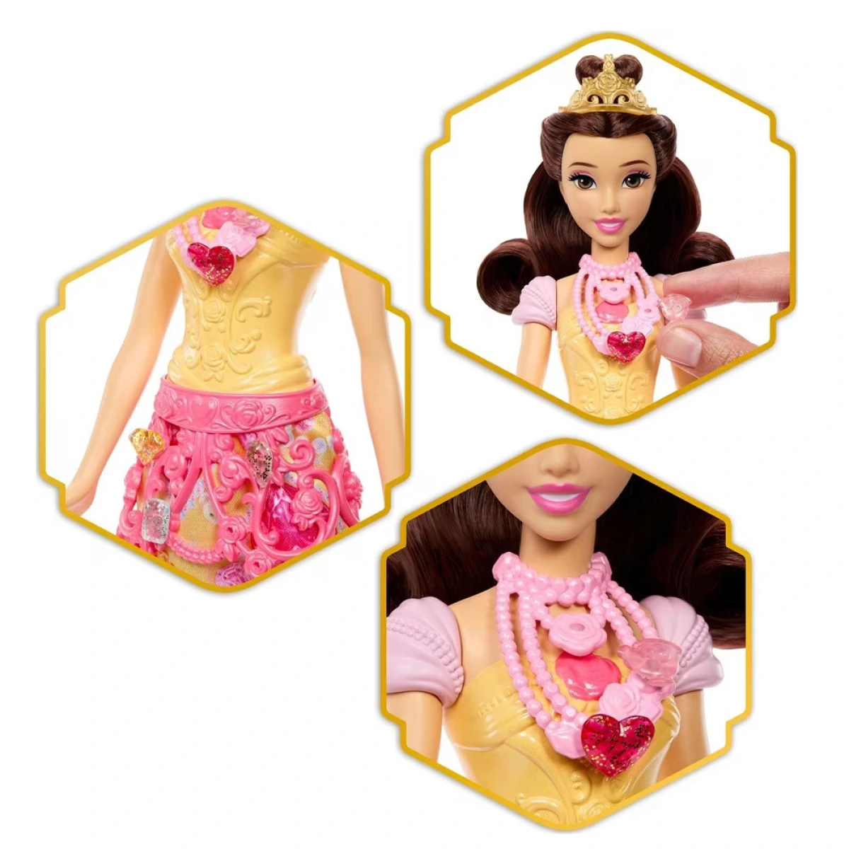 MATTEL DISNEY PRINCESS JEWEL REVEAL ΚΟΥΚΛΑ ΠΕΝΤΑΜΟΡΦΗ ΜΕ ΚΟΣΜΗΜΑΤΟΘΗΚΗ JHL51