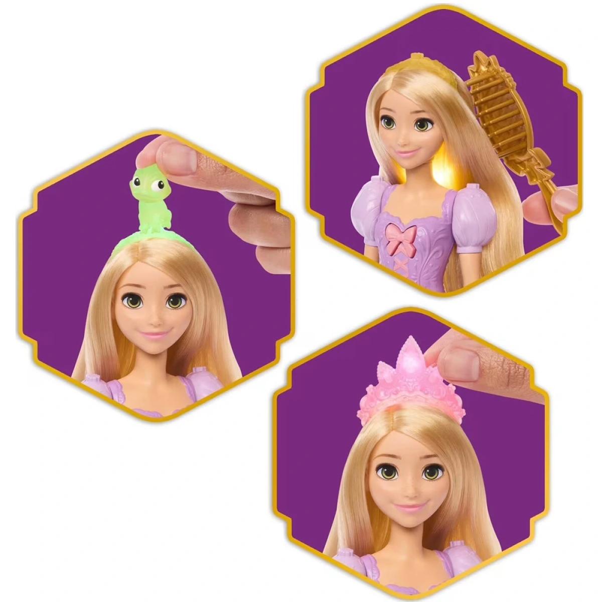 MATTEL ΡΑΠΟΥΝΖΕΛ ΜΕ ΜΑΛΛΙΑ ΠΟΥ ΛΑΜΠΟΥΝ  HJL46