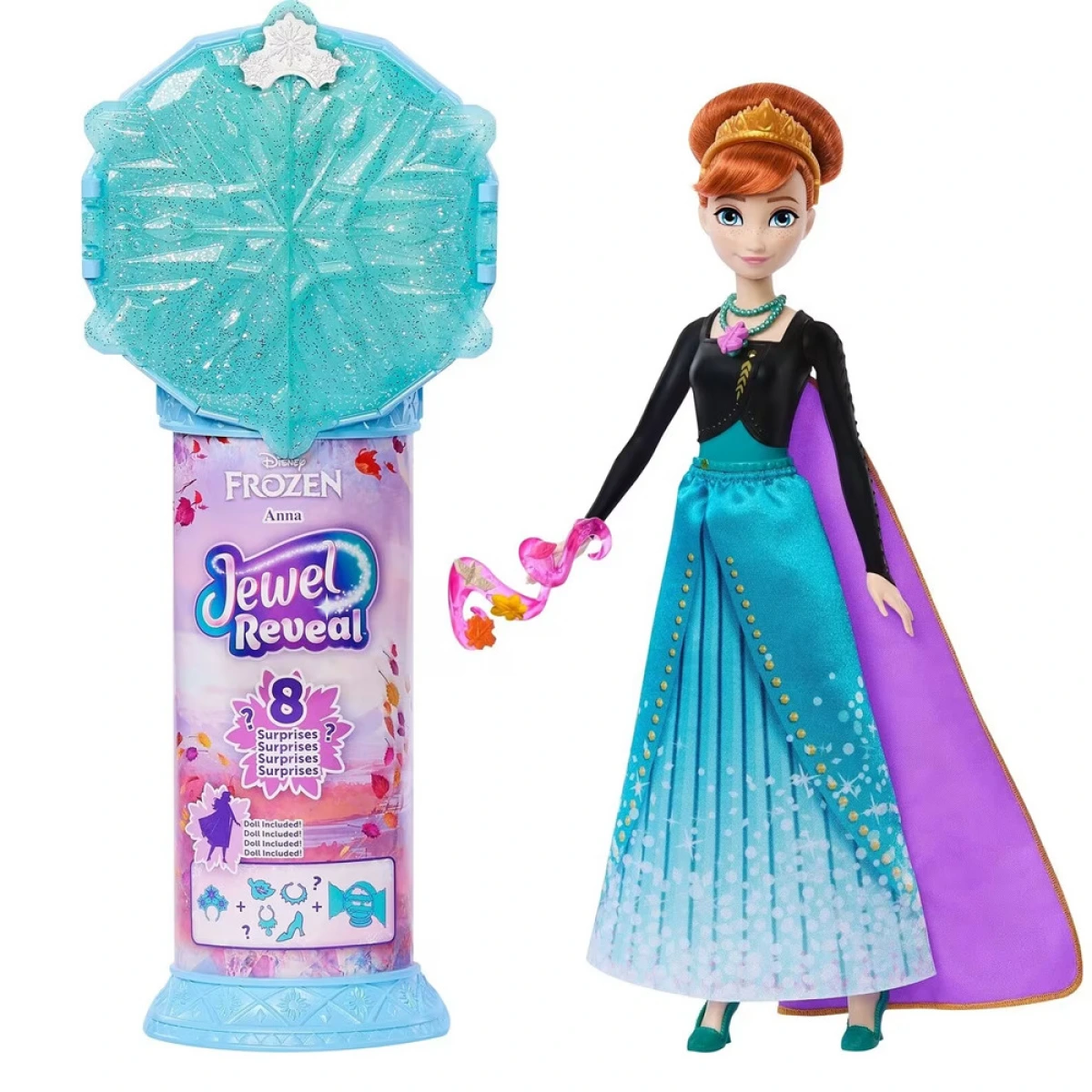 MATTEL FROZEN ΚΟΥΚΛΑ ΑΝΝΑ ΜΕ ΚΟΣΜΗΜΑΤΟΘΗΚΗ JJY37