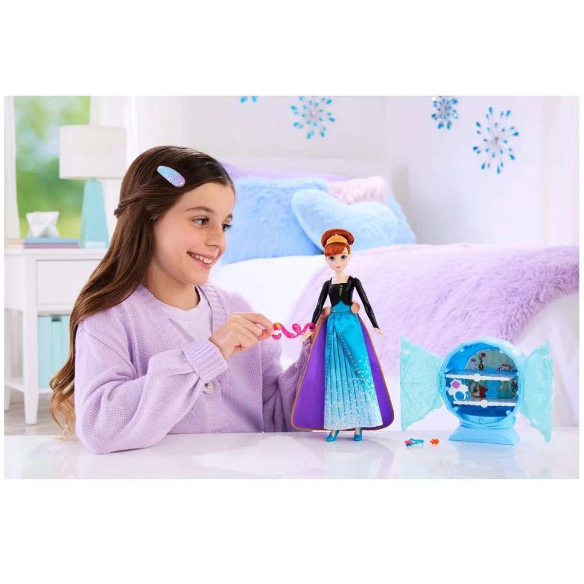 MATTEL FROZEN ΚΟΥΚΛΑ ΑΝΝΑ ΜΕ ΚΟΣΜΗΜΑΤΟΘΗΚΗ JJY37