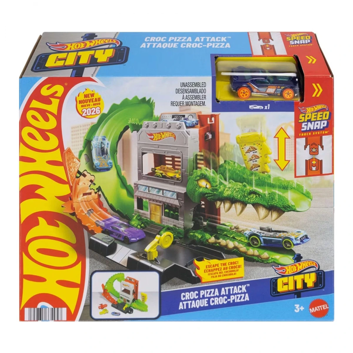 MATTEL HW ΠΙΣΤΕΣ CITY ΜΕ ΘΗΡΙΑ CROC PIZZA ATTACK HDR29 /JHL93