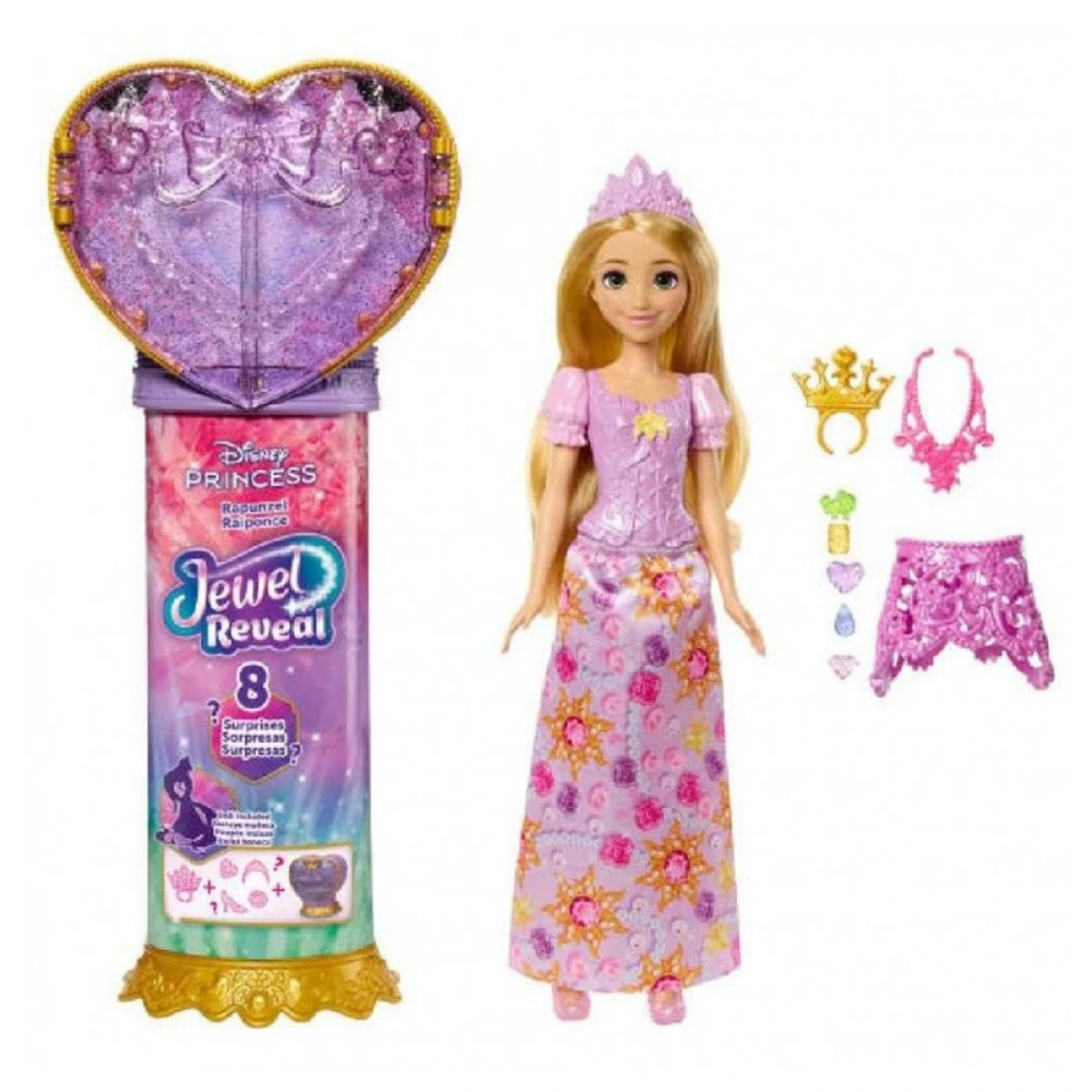 MATTEL DISNEY PRINCESS-ΡΑΠΟΥΝΖΕΛ ΜΕ ΚΟΣΜΗΜΑΤΟΘΗΚΗ JLK28