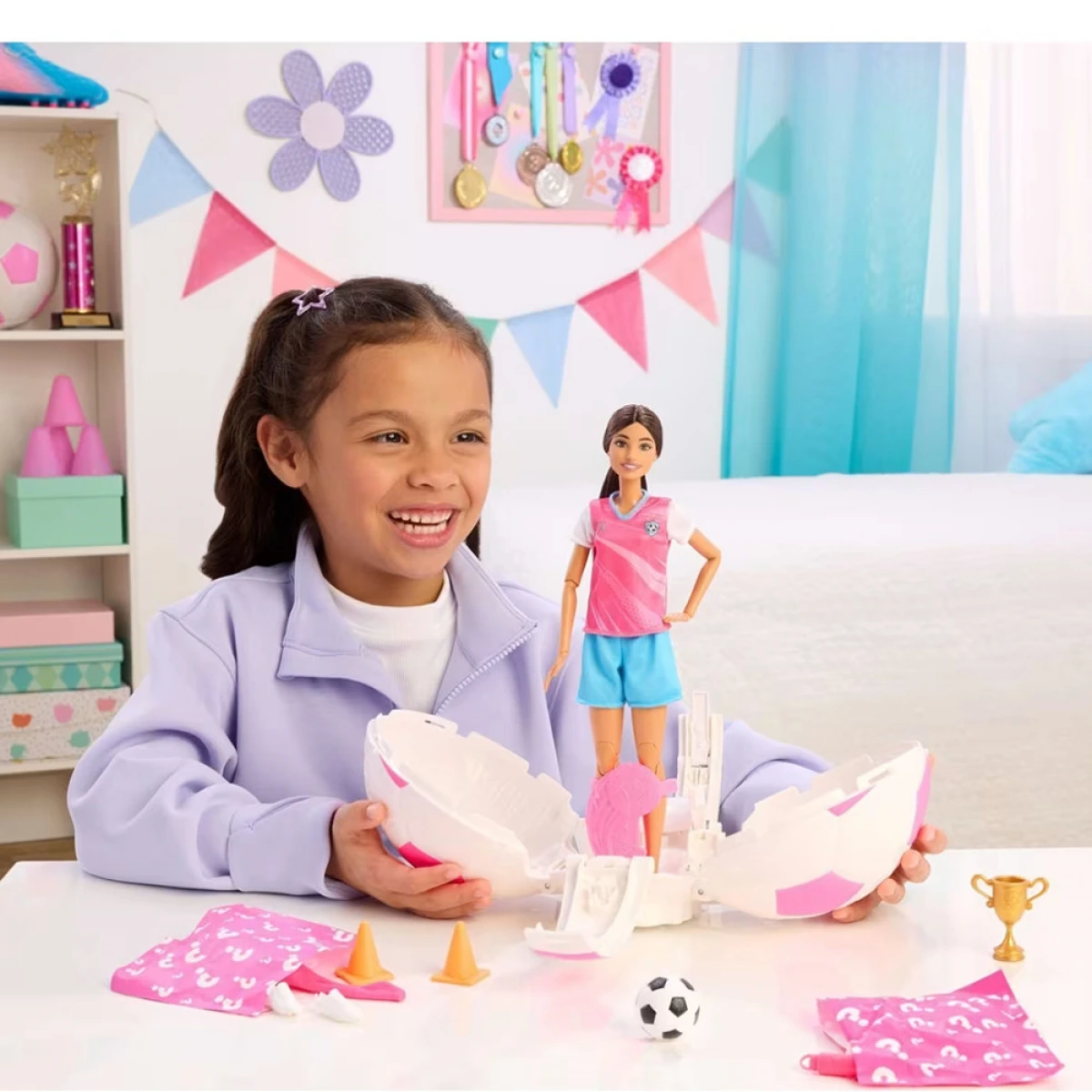 MATTEL BARBIE ΜΠΑΛΑ ΕΚΠΛΗΞΗ-ΠΟΔΟΣΦΑΙΡΙΣΤΡΙΑ JMK20