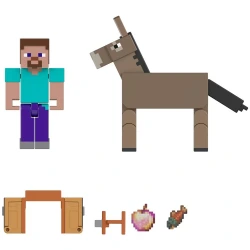 MATTEL MINECRAFT ΦΙΓΟΥΡΑ ΔΡΑΣΗΣ - STEVE & DONKEY GTT53/JCN54