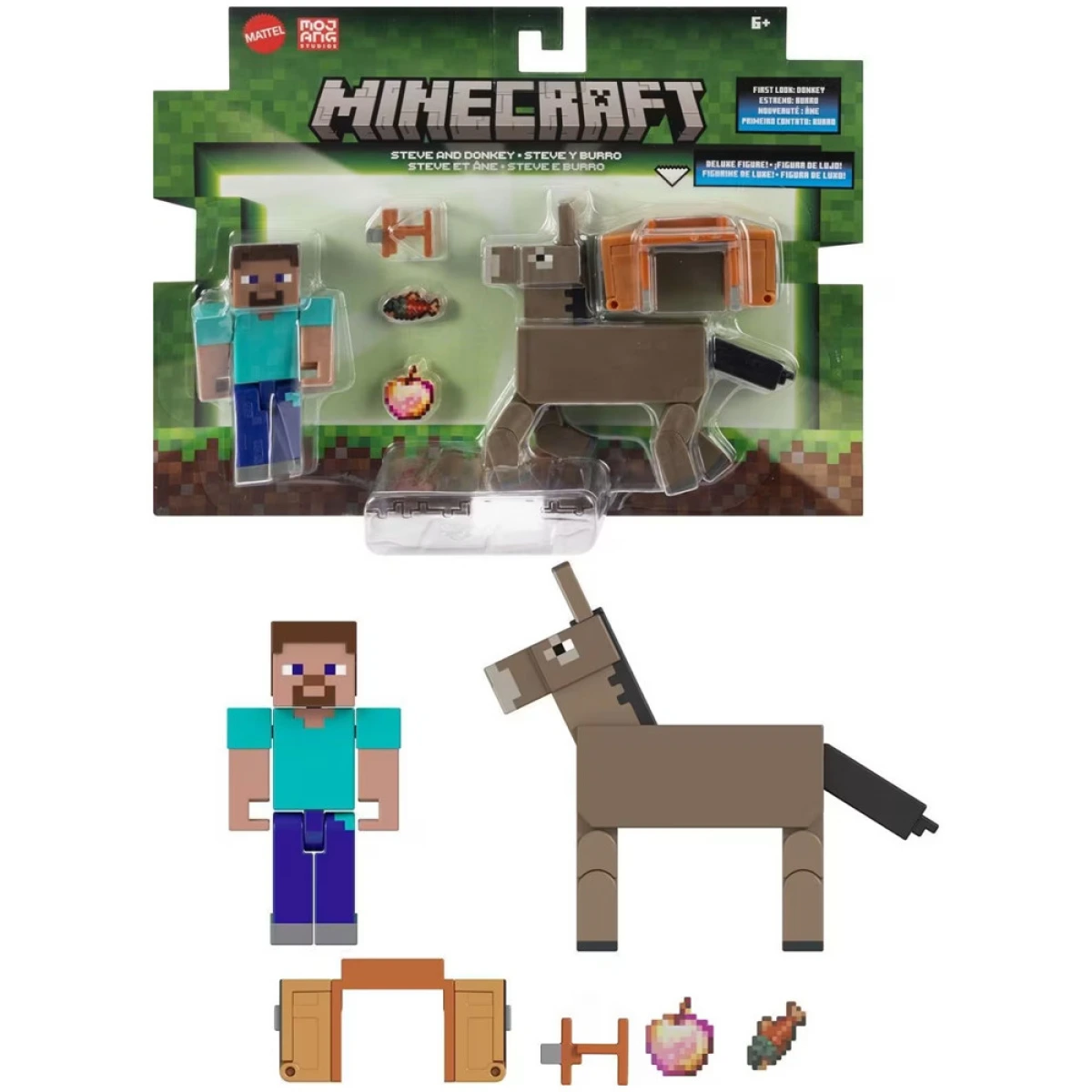 MATTEL MINECRAFT ΦΙΓΟΥΡΑ ΔΡΑΣΗΣ - STEVE & DONKEY GTT53/JCN54