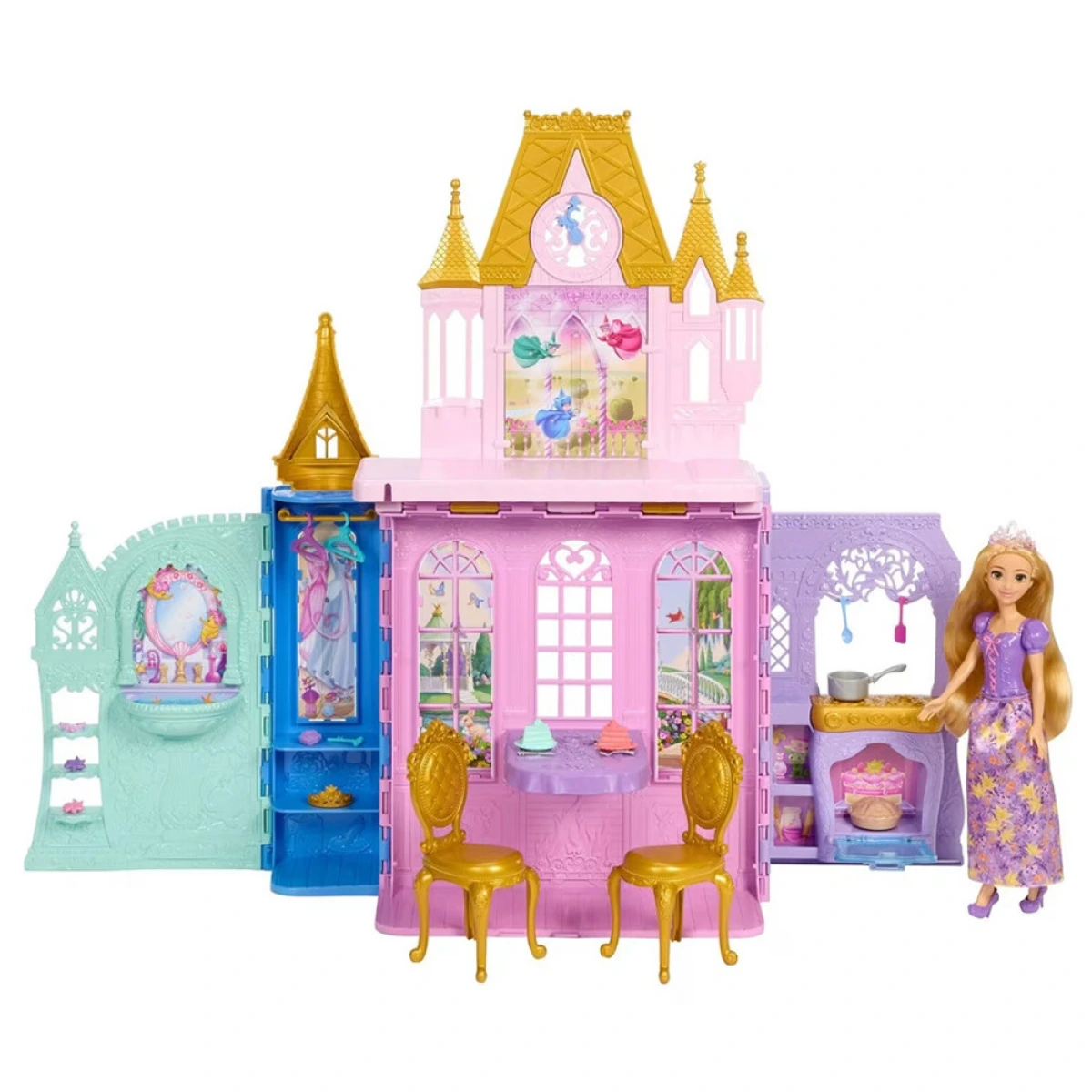 MATTEL DISNEY PRINCESS ΚΑΣΤΡΟ ΒΑΛΙΤΣΑΚΙ ΚΑΙ ΚΟΥΚΛΑ JLK27
