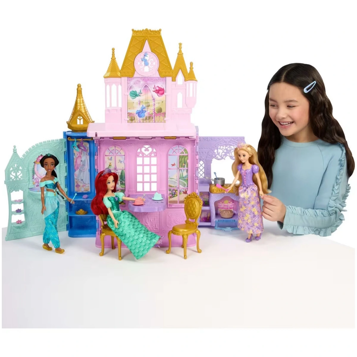 MATTEL DISNEY PRINCESS ΚΑΣΤΡΟ ΒΑΛΙΤΣΑΚΙ ΚΑΙ ΚΟΥΚΛΑ JLK27