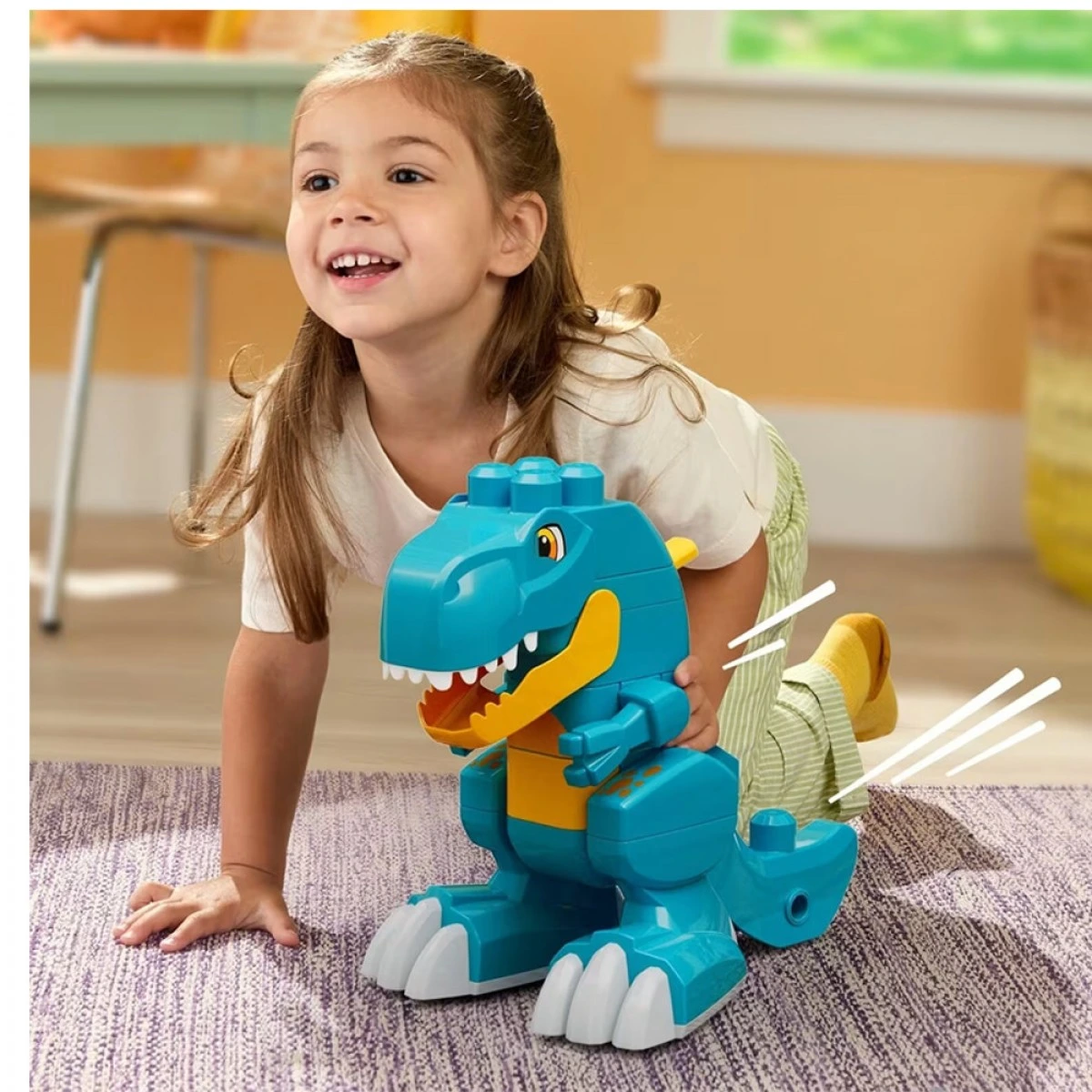 FISHER PRICE MEGA BLOCKS BUILD & CHOMP ΔΕΙΝΟΣΑΥΡΟΣ ΣΕΤ ΚΑΤΑΣΚΕΥΗΣ 3 ΣΕ 1 25ΤΕΜ JMK85