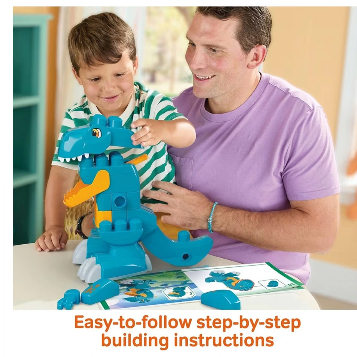 FISHER PRICE MEGA BLOCKS BUILD & CHOMP ΔΕΙΝΟΣΑΥΡΟΣ ΣΕΤ ΚΑΤΑΣΚΕΥΗΣ 3 ΣΕ 1 25ΤΕΜ JMK85