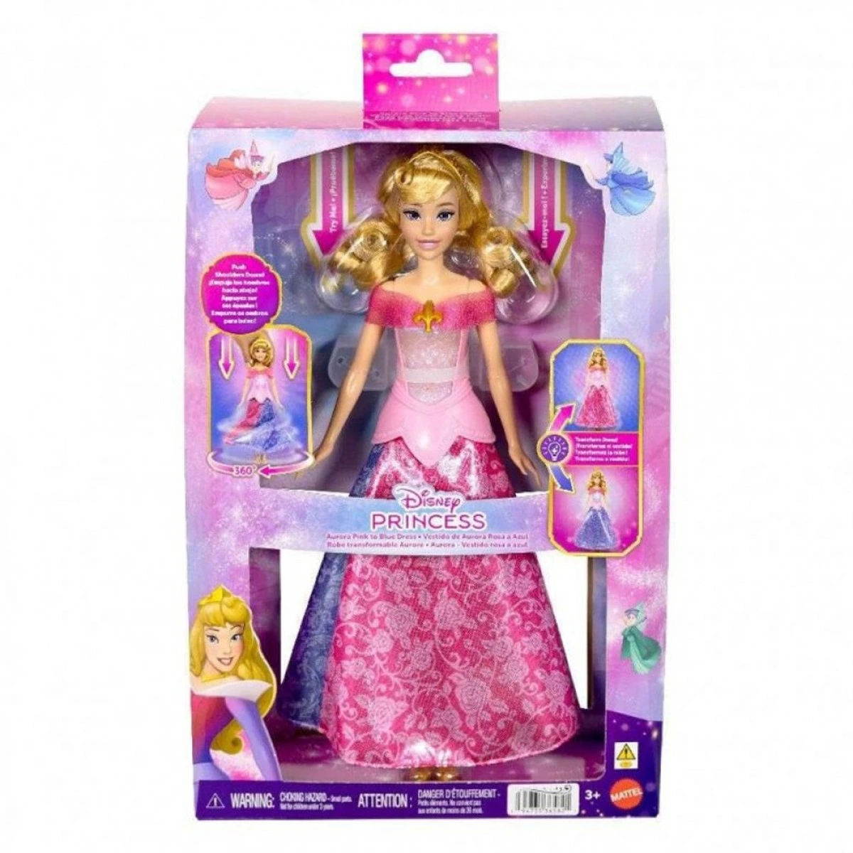 MATTEL DISNEY PRINCESS ΩΡΑΙΑ ΚΟΙΜΩΜΕΝΗ ΜΕΤΑΜΟΡΦΩΝΕΤΑΙ JLK24