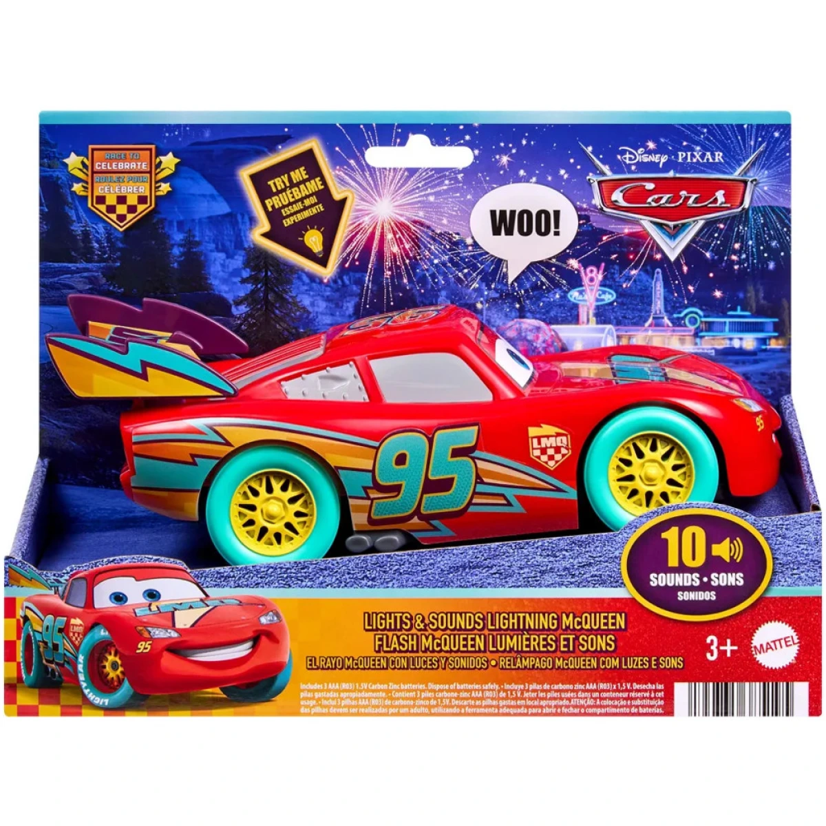 MATTEL CARS ΑΥΤΟΚΙΝΗΤΑΚΙ MCQUEEN ΜΕ ΗΧΟΥΣ & ΦΩΤΑ JMT55