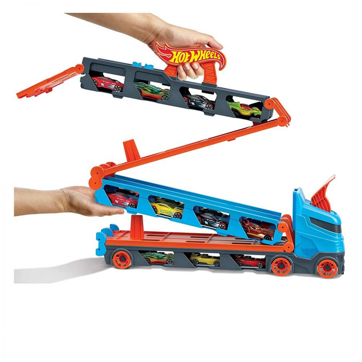 MATTEL HOT WHEELS RACE TRUCK CARRIER 2 IN 1 GVG37