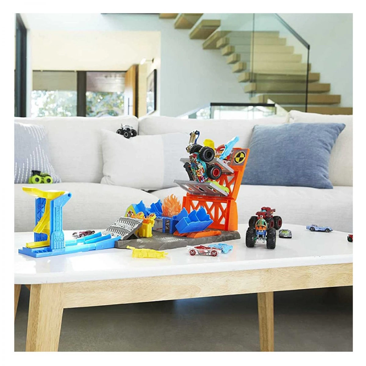 MATTEL HOT WHEELS MONSTER TRUCKS ΣΕΤ ΕΚΡΗΞΕΙΣ ΣΥΓΚΡΟΥΣΕΙΣ HFB12