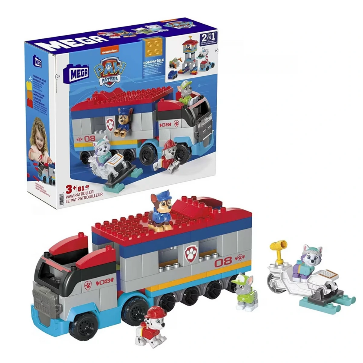 MATTEL MEGA BLOCKS PAW PATROLLER & ΚΟΥΤΑΒΑΚΙΑ HJN73