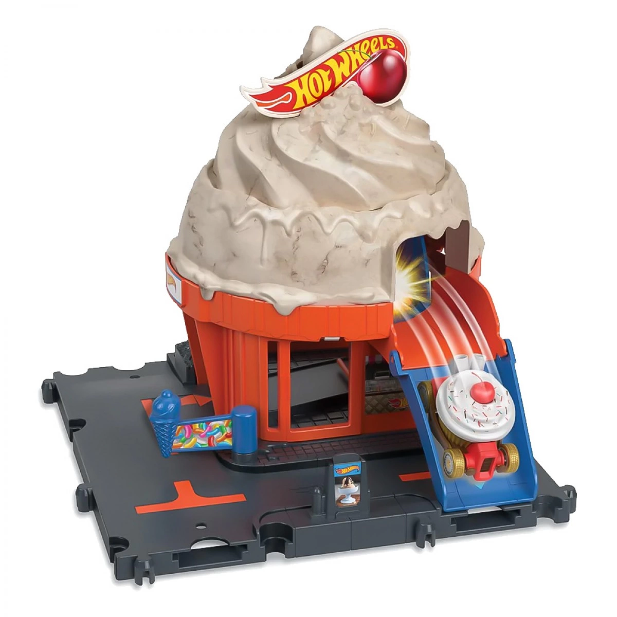 MATTEL HOT WHEELS ΠΙΣΤΕΣ CITY DOWNTOWN ICE CREAM SWIRL HDR24/HKX38