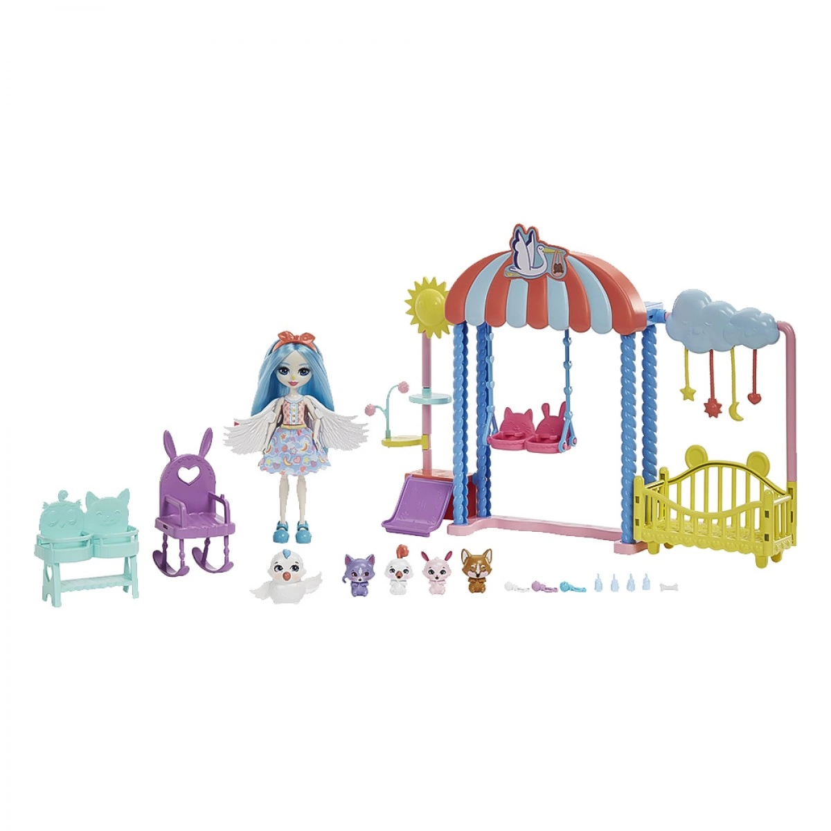 MATTEL ENCHANTIMALS BABY BEST FRIENDS-ΠΑΙΔΙΚΟΣ ΣΤΑΘΜΟΣ HLH23