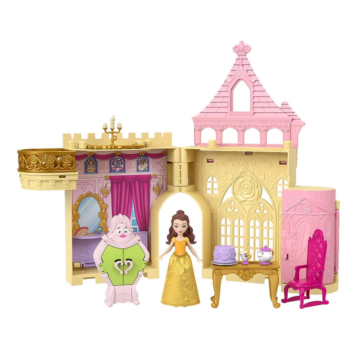 MATTEL DISNEY PRINCESS MINI ΚΟΥΚΛΕΣ-ΠΑΛΑΤΙ ΠΕΝΤΑΜΟΡΦΗΣ HLW94