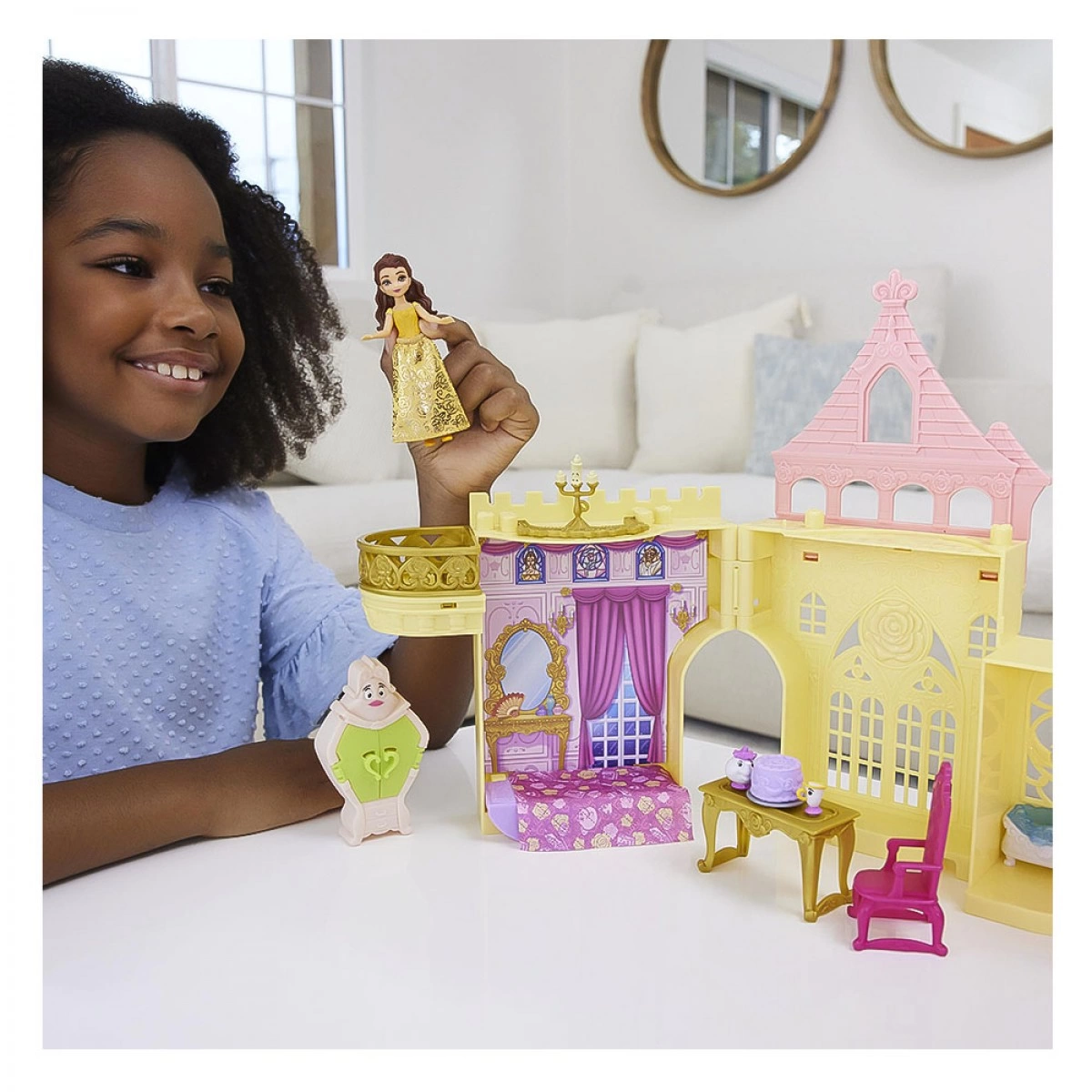 MATTEL DISNEY PRINCESS MINI ΚΟΥΚΛΕΣ-ΠΑΛΑΤΙ ΠΕΝΤΑΜΟΡΦΗΣ HLW94