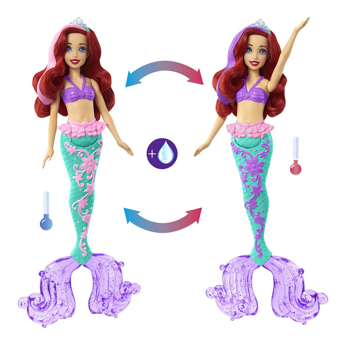 MATTEL DISNEY PRINCESS COLOR CHANGE ΑΡΙΕΛ HLW00