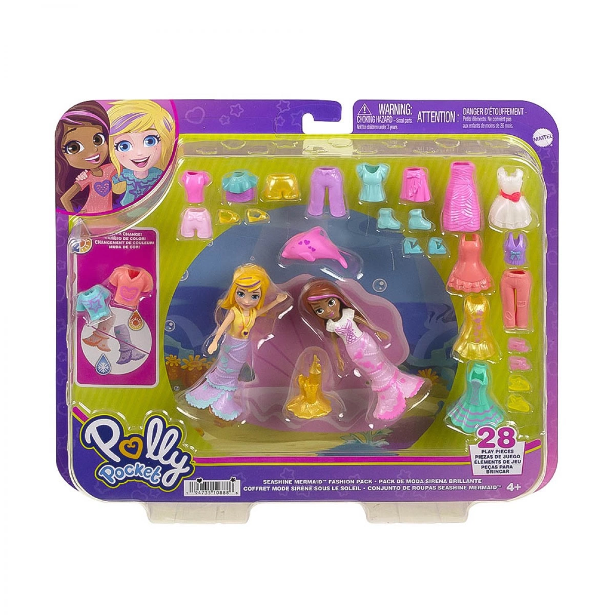 MATTEL POLLY-PACK SEASIDE MERMAID HNF51/HKV96