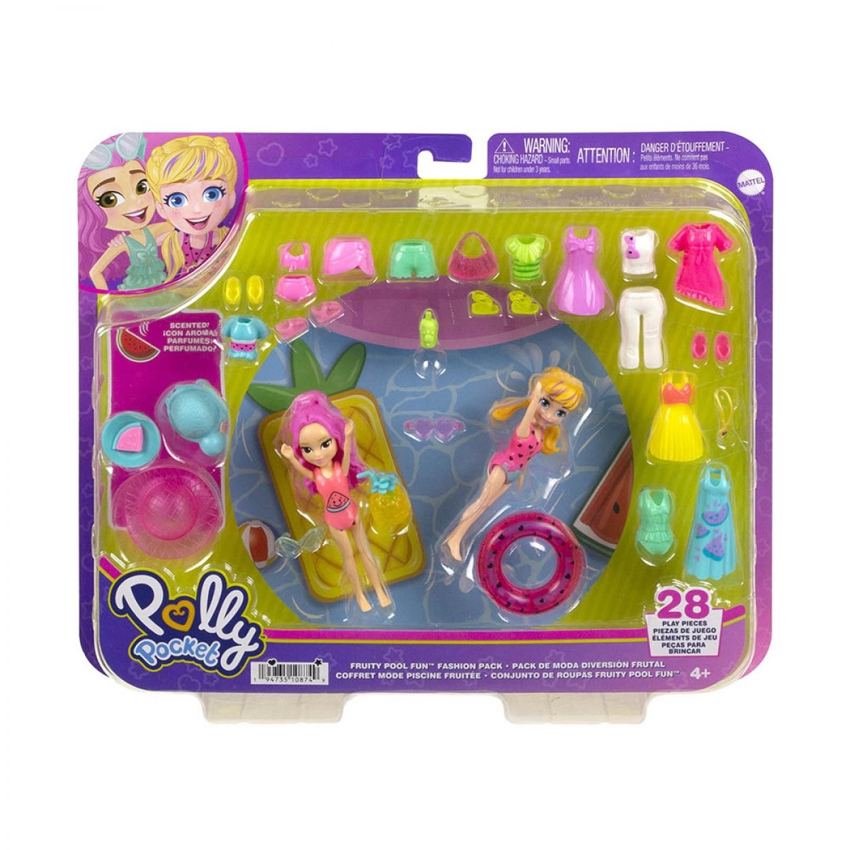 MATTEL POLLY- PACK FRUITYPOOL FUN HNF51/HKV95